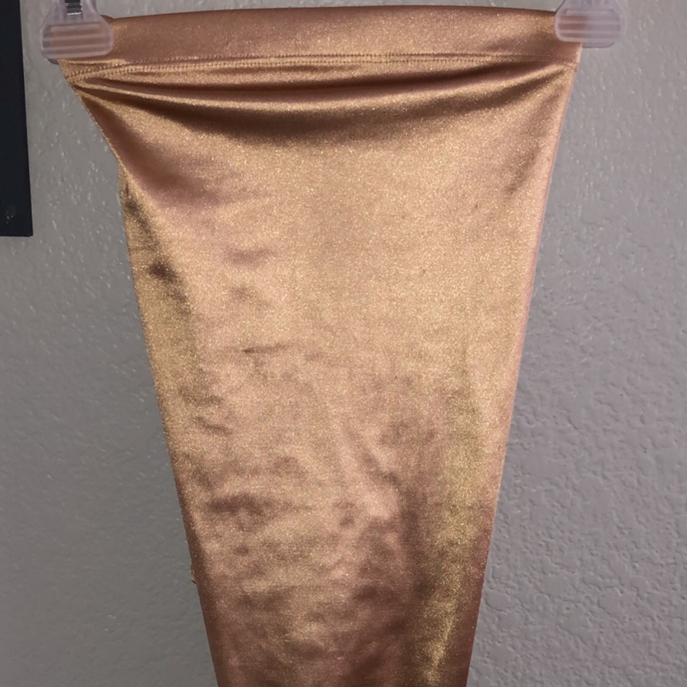 GOLD STRAPLESS BODYSUIT!